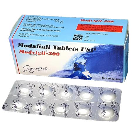 Signature Modafinil Tablets UPS Modvigil-200  200  10 